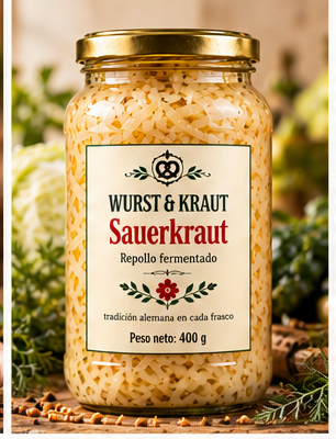 Frasco de sauerkraut WURST und KRAUT 400 g